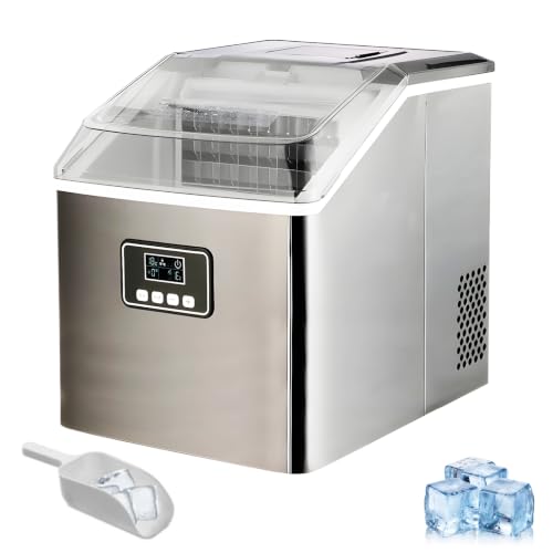 Máquina para hacer hielo de acero inoxidable de 30 kg y tanque de 2.2 litros