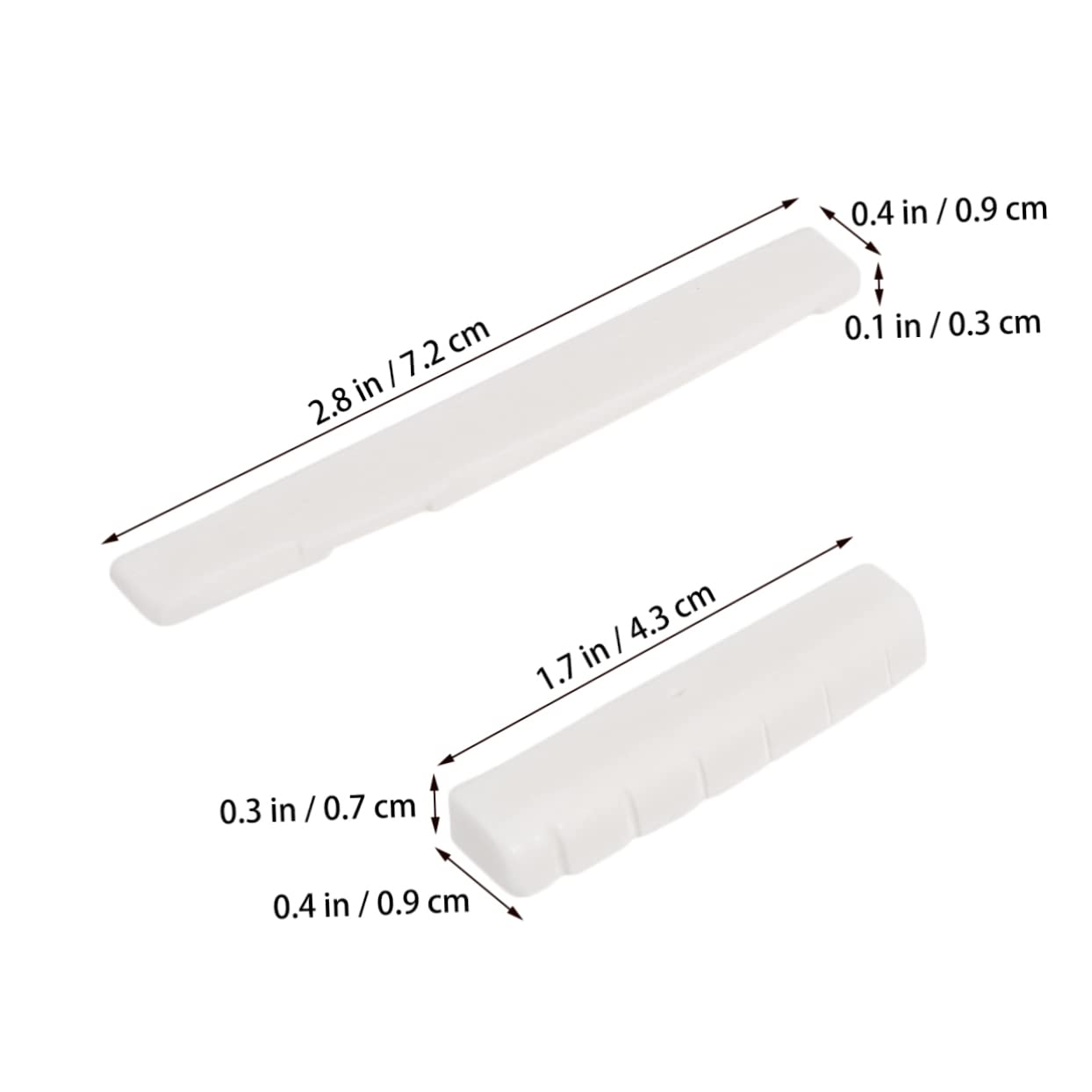 ERINGOGO Acoustic Guitar Saddle Nut Replacement Bone Guitar Nuts 2 Pack Material Quick Install