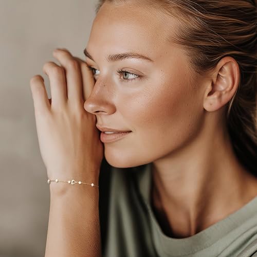 Ross-Simons Italian 3-3.5mm Cultured Pearl and Heart Station Bracelet in 10kt Yellow Gold. 7 inches2