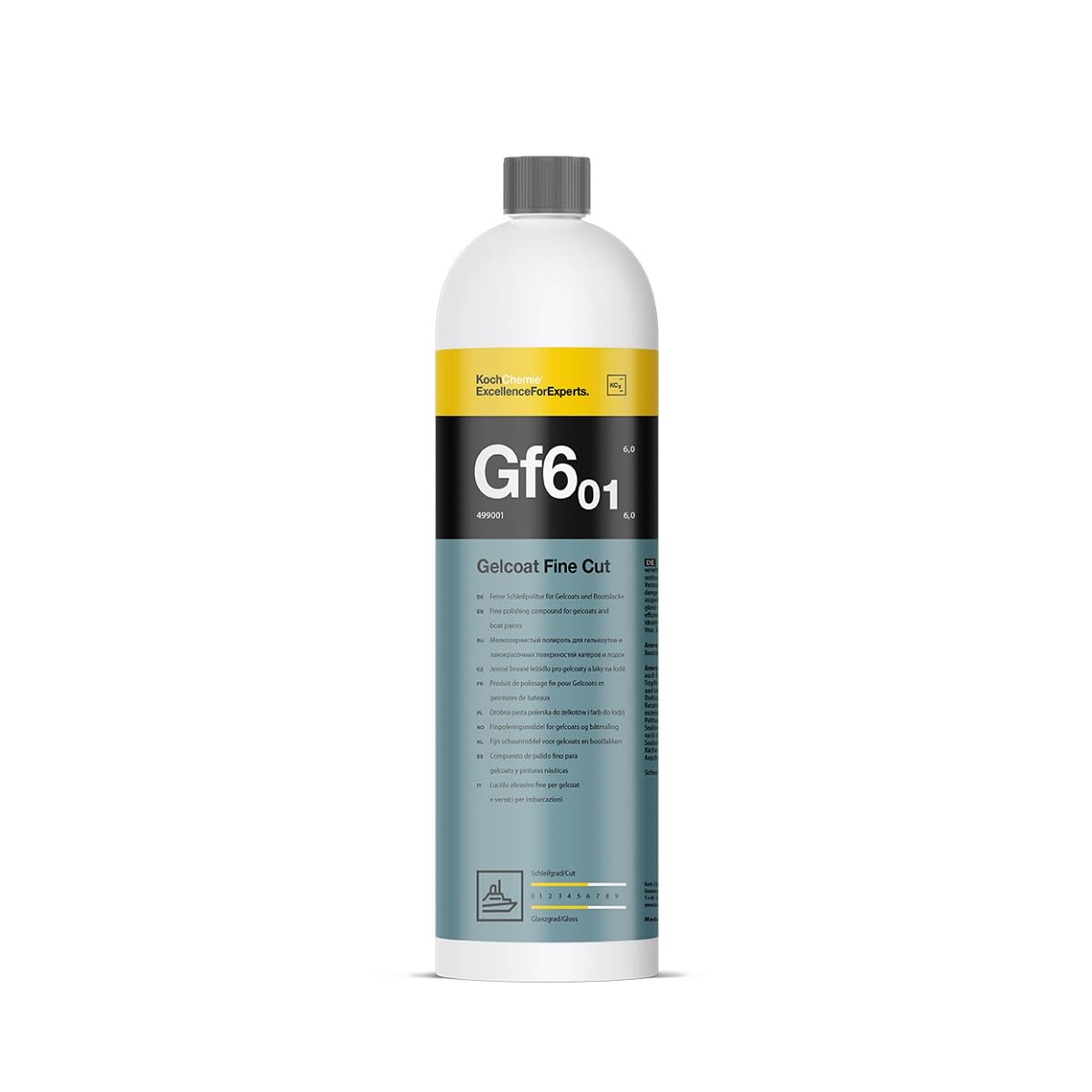 Koch Chemie Gf6.01 - Paño de secado (1 L, microfibra, corte fino, abrillantador, abrillantador para barcos y yates)