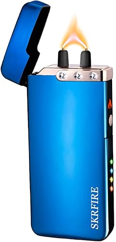 Miniatura 1 de Encendedor eléctrico, encendedor de arco de llama, encendedores de plasma, recargable, impermeable, con 3 diamantes de imitación, encendedor USB