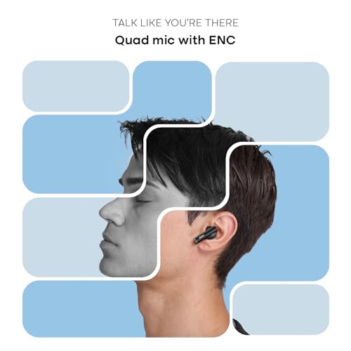 Image of Noise Buds VS501 in Ear Truly Wireless Earbuds with 50H of Playtime, Quad Mic ENC, 10Mm Driver, Dual Device Pairing, Dual Color Tones, BT V5.3 (Pebble Black)