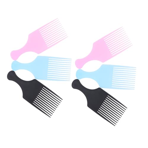 MUSISALY 6個 すくい毛ブラシ ブライダルヘアコーム ワイドヘアブラシ メンズヘアコーム 髪用のコームピック 男性用の櫛 くし スタイリングコーム 男性櫛 ワイドコーム すくい櫛 滑らかな櫛