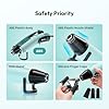 Resiners Heat Gun for Resin, 350W Fast Heating Dual Temp Heat Gun (482°F~662°F) with 3 Nozzles & 3 Silicone Covers, 4.9Ft Long Heat Gun for Bubble Remove,Vinyl Shrink Wrap,Candle Making,Epoxy Resin #5