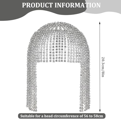 Tocado de diamantes de imitación cómodo para evitar dolor de cabeza 7