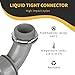 HDHAODA Conduit Connectors, 2-Inch Liquid Tight Connector NPT Non-Metallic for PVC Electrical Flexible Conduit Fittings, 90 Degree, UL Listed for Home Outdoor Tubes Tools, Grey (2-Pack)