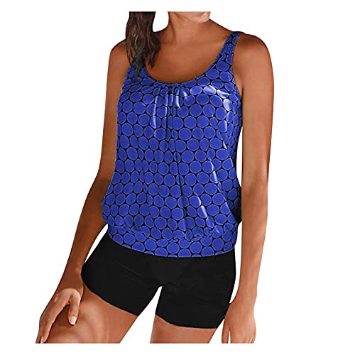 Maillot de bain gainant 2 pièces tankini à pois pour femmes grandes tailles