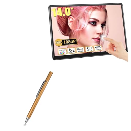 BoxWave Stylus Pen Compatible with CUIUIC 14 in Touchscreen Monitor - FineTouch Capacitive Stylus, Super Precise Stylus Pen - Champagne Gold
