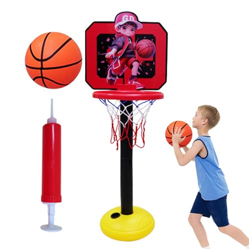 Aro de baloncesto para suelo interior donde los niños juegan en casa