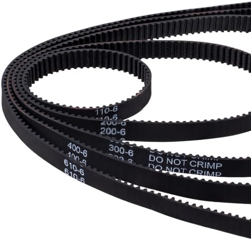 PAGOW 5 Pcs 3D Printing GT2 Timing Belt, Rubber 3D Printer Belt, Non-Slip GT2 Belt, 3D Printer Parts & Accessories 110mm 200mm 300mm 400mm 610mm Width 6 mm