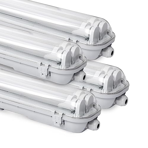 [Con il suo design semplice e accattivante, l'apparecchio LED a prova di umidità è adatto per l'uso interno ed esterno. Questa versatile lampada a LED è ideale per l'uso in scantinati, laboratori, cucine, bagni, soggiorni, garage e altro ancora.