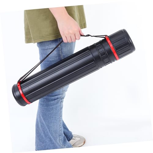 HORIALENCE Ausziehbare Posterröhre für Dokumente Kunstwerke Baupläne Röhre aus Kunststoff mit Verstellbarem Schultergurt für Sicheren Versand und Transport