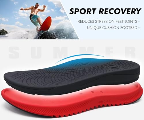 ONCAI Mens Orthopedic Flip Flops Men's Walking Sandals with Arch Support Sport Recovery Sandal for Man size 7-144