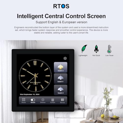 Panneau de configuration smart premium à écran tactile encastrable
