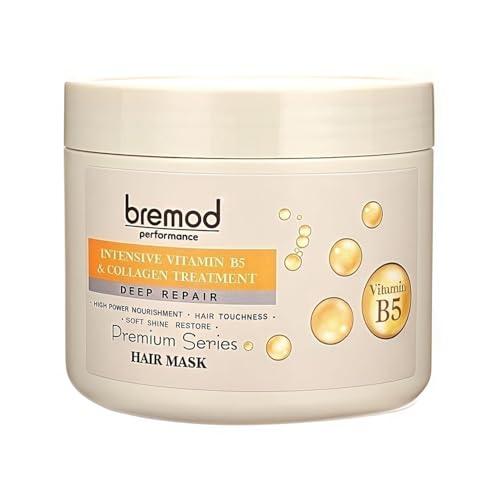Bremod Performance Vitamin B5 & Collagen Hair Mask Deep Repair Treatment for Dry, Damaged Hair...