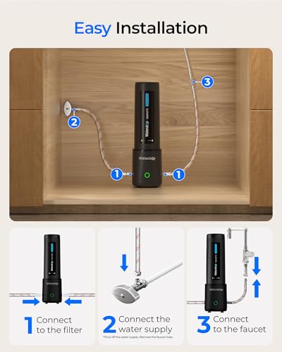 Image of Waterdrop 10UA PRO Under Sink Water Filter, No Drilling Required, Time Reminder, Easy Installation, Reduces Lead, Chlorine, Bad Taste & Odor, NSF /ANSI 42 Certified, 11000 Gallons, Does not Lower TDS