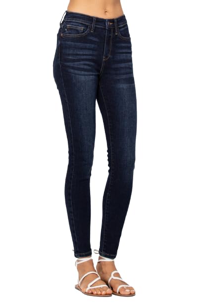 Judy Blue High Waist Skinny with Handsanding 82253 (US, Numeric, 7, Regular, Regular, Dark Blue)2