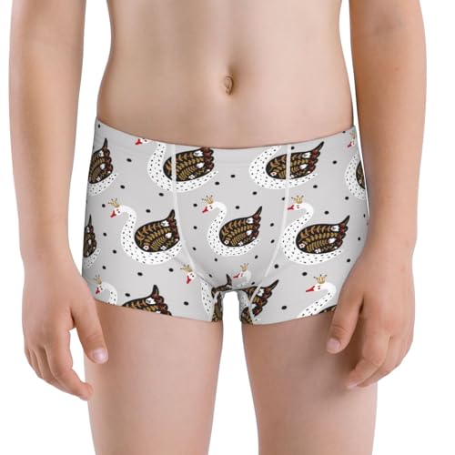 Boys' Cotton Boxer Brief Soft Underwear-Cute Swan