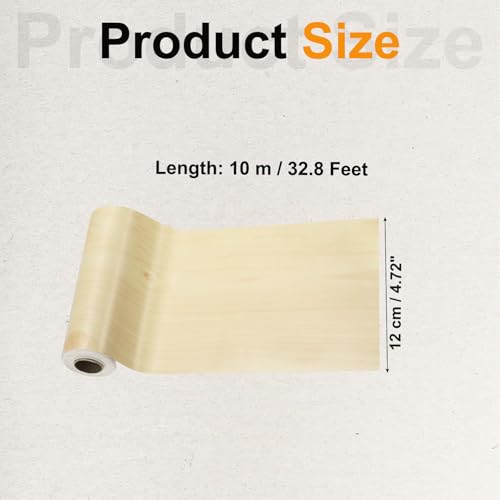 Image of PATIKIL Wood Grain Tape 4.7 inch x 32 ft, Self-Adhesive Wood Texture Repair Tape Realistic Wooden Effect Patch for Furniture Cabinets Floor Walls, Yellow Fir