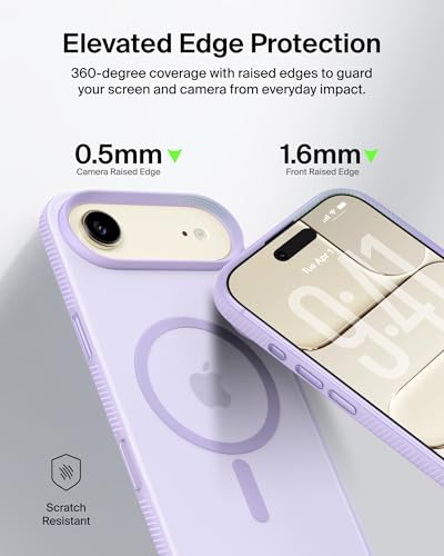 Image of Belkin Case for iPhone Air MagSafe Compatible - SheerForce Magnetic Phone Cover - Slim, Shockproof, Anti-Yellowing, Drop Protection - Lavender