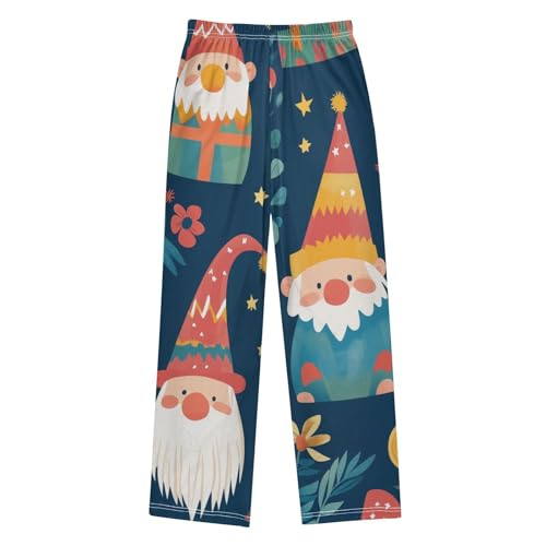 Gnome Florals Boys Long Pants Soft Trousers Elastic Waist Kids Lounge Bottoms with Pockets S-XL2
