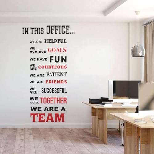Image of Team - Work Together - Office - Motivation - Corporate - Business - Inspiration Quotes - Wall Sticker Decal (Multi Colour, Vinyl, Self-Adhesive) (Premium Extra Large - 250 x 150 cm)