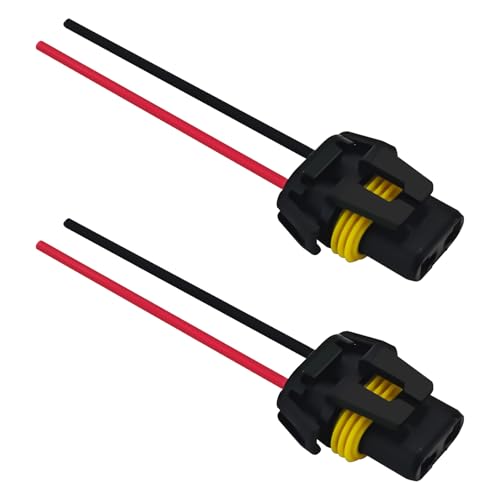 HHZL Headlight Connector Plug Fog Light Headlight Wiring Harness Pigtail Sockets Female Adapter Kit for 9005 9006 9012 HB3 HB4 Headlamp Wire Harness Plug Socket Connector for Car Accessories (2PCS)