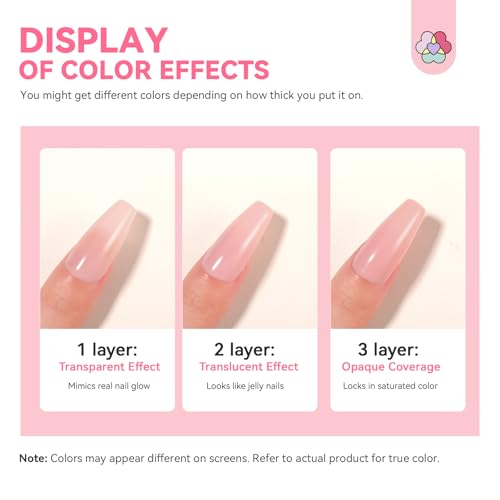 Image of SAVILAND Nail Strengthener: Sheer Pink Natural Concealer Foundation Polish Air Dry Nail Growth for Damaged Nails Repair Weak & Thin Nails Nail Care with Castor Oil & Vitamin E 15ml Women Gift