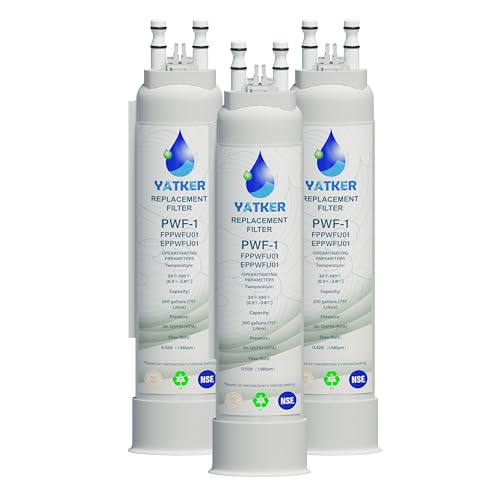 Image of FPPWFU01 Water Filter Replacement for Frigidaire FPPWFU01 Water Filter, Compatible with EPPWFU01 PureAdvantage PurePour PWF-1 (3-PACK)