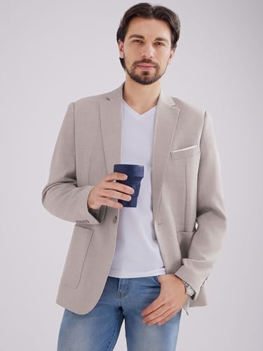 MAGE MALE Men's One Button Blazer Lightweight Casual Sport Coats Solid Color Suit Jacket - Image 4