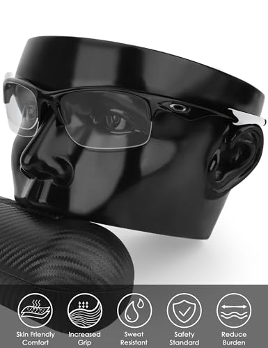 Image of BLAZERBUCK Replacement Temple Sleeves Ear Socks for Oakley Bottle Rocket OO9164 Sunglass - Black + White