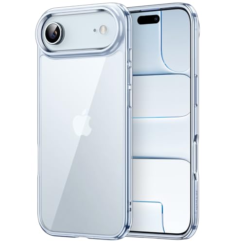 Image of JETech Case for iPhone Air, Non-Yellowing Shockproof Phone Bumper Cover, Anti-Scratch Clear Back, 6.5-Inch Display (Blue)