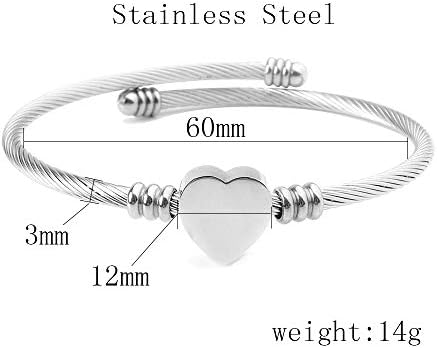 Pulsera Corazón con Inicial A-Z Plata 41lh+7fhFKL. AC SR38. SL1000