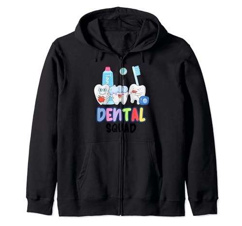 Funny Teeth Dental Squad Dentista Higienista de oficina Sudadera con Capucha