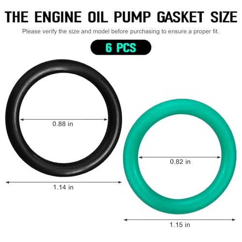 Image of M29517 Oil Pump Pickup Tube O-Ring Seals for LS Engines 4.8 5.3 5.7 6.0 6.2 LS1, 12584922 Engine Oil Pickup Tube Gasket Kit for LS-Based Engines1997-2013, 6 Pcs