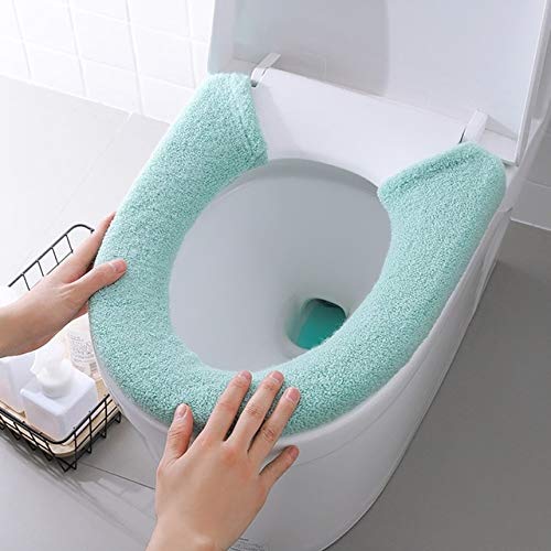 Preisvergleich Produktbild JIAWEIDAMAI Haushalts-Winter-Plüsch-Weicher Toilettensitz-Auflage-Abdeckungs-Toil... Mit Griff-Winter Halten Warmes Badezimmer-Zubehör