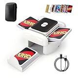 Kevsuvqin Geräuscharmer Kartenmischmaschine Elektrische, 3000mAh Kartenmischer, 2 Modi, Spielkartenablage, Mischmaschine Karten für 2 Decks, Karten Mischgerät für UNO, Poker, Texas Hold Em, Blackjack