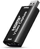 HDMI Video Capture Card HD 1080P Video Record Via DSLR,Camcorder,Action CAM,Support Broadcast Live Streaming， para transmisión de Video en Tiempo Real, Sala de conferencias, grabación de Video