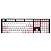 Produktbild Qisan Tastenkappen 108 Tasten PBT Tastenkappen Set PBT Dye-Subbed Tastenkappen für mechanische Tastaturen-Pink White Combo