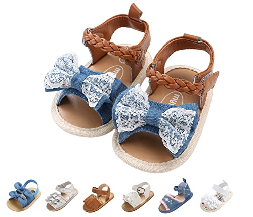 Image of Slivery Color Baby Girls Sandals Summer Shoes Outdoor First Walker Toddler Girls Shoes for Summer