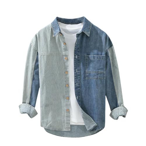 Chemise en jean homme à manches longues idéale pour un look casual d'automne