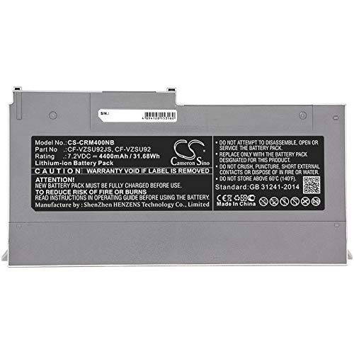 Cameron Sino - Batteria di ricambio per Panasonic CF-MX3 CF-MX4 CF-MX5 Toughbook PN: CF-VZSU92 CF-VZSU92E CF-VZSU92JS CF-VZSU92R CF-VZSU93JS VZSU92 VZSU92JS 4400 mAh