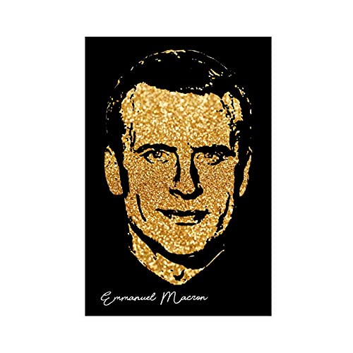 YINGXI Emmanuel Macron Poster Portrait Art Canvas Wall Bedroom Decor Picture Sports Landscape Offices Room Decor Gift Unframe:12x18inch(30x45cm)