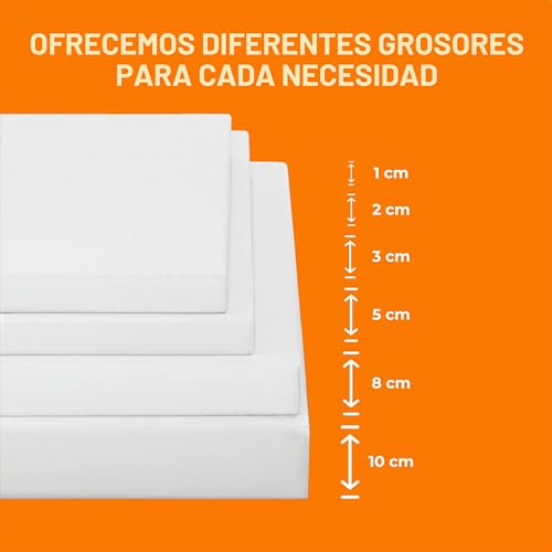 Miniatura 3 de Arredamico Espuma Para Relleno, Espuma Al Metro, Fácil De Cortar, 200 X 100 Cm, Espuma De Alta Densidad 30,25,18, Poliuretano Expandido, Grosor De 1 Cm A 10 Cm 30, Grosor 3