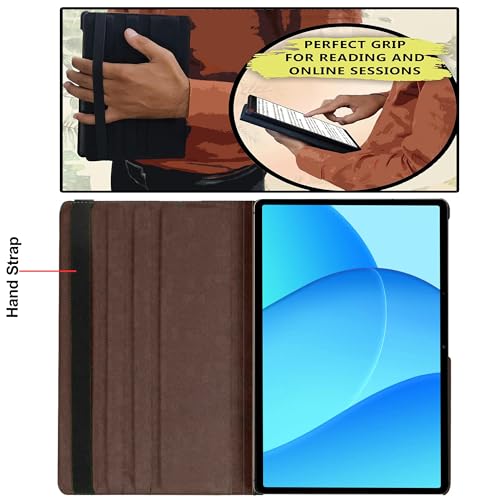 Image of TGK 360 Rotatable Smart Flip Cover for OnePlus Pad Lite 11 inch Tablet Case, Oppo Pad SE 11 inch (Brown)