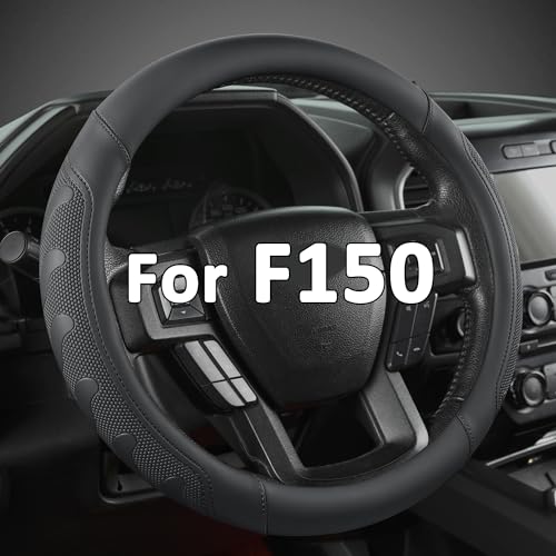 GIANT PANDA Car Steering Wheel Cover for Ford - F150 F250 F350 Expedition (15.5-16 inches - Black)
