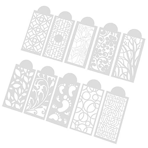HEMOTON Flor Café Decoración Plantillas Floral Pastel Plantillas Galletas Pintura Molde Barista Plantillas Plantillas… - Imagen 5