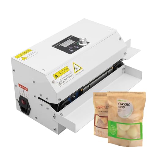 Scelleuse Thermique Continue, Machine à sceller Les Sacs, Fermeture chauffante avec contrôle de la température et de la Vitesse, pour la Conservation