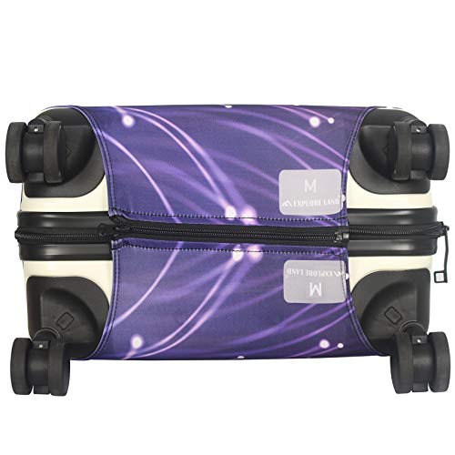 Image of Explore Land Travel Luggage Cover Suitcase Protector Fits 18-32 Inch Luggage, Fireworks, M