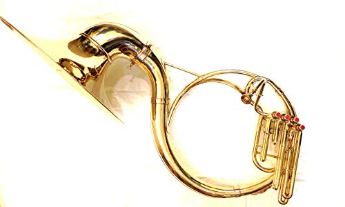 Im Indian Handmade Brass Finish 4 Valve Sousaphone Brass Made Tuba Mouth Piece With Bag #TOP2